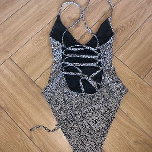 Leopard print one piece